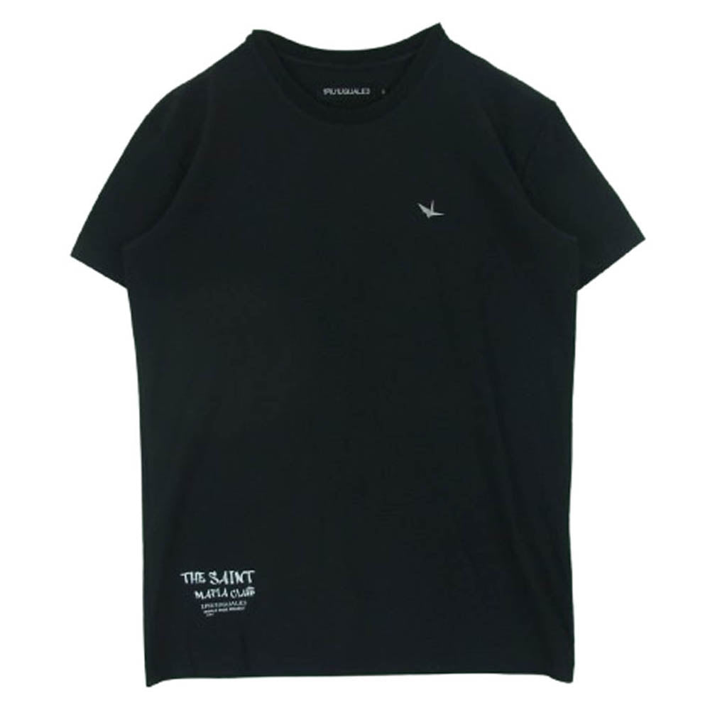 1piu1uguale3 ウノピュウノウグァーレトレ TF029 PP02 113 SPORT THE SAINT MAFIA CLUB S/S GRAFFITI バックロゴ 半袖 Tシャツ ブラック系 4【中古】