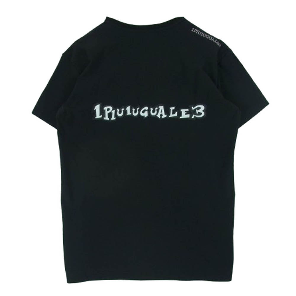 1piu1uguale3 ウノピュウノウグァーレトレ TF029 PP02 113 SPORT THE SAINT MAFIA CLUB S/S GRAFFITI バックロゴ 半袖 Tシャツ ブラック系 4【中古】