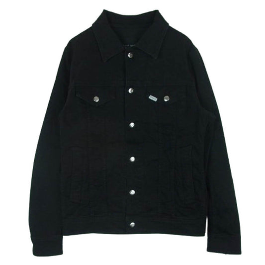 1piu1uguale3 ウノピュウノウグァーレトレ MRB464 CTU216 3RD BLACK ONE WASH ストレッチ トラッカー ブルゾン ブラック デニム ジャケット ブラック系 4【中古】