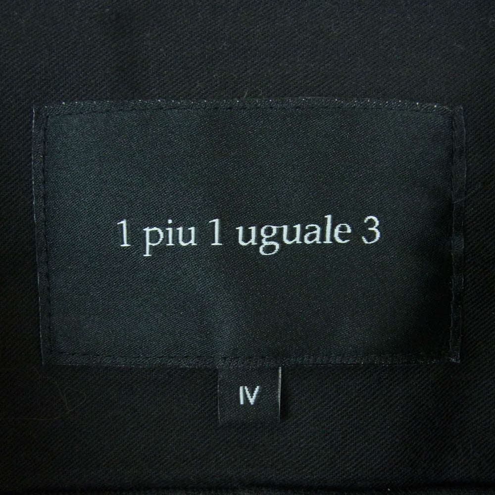 1piu1uguale3 ウノピュウノウグァーレトレ MRB464 CTU216 3RD BLACK ONE WASH ストレッチ トラッカー ブルゾン ブラック デニム ジャケット ブラック系 4【中古】