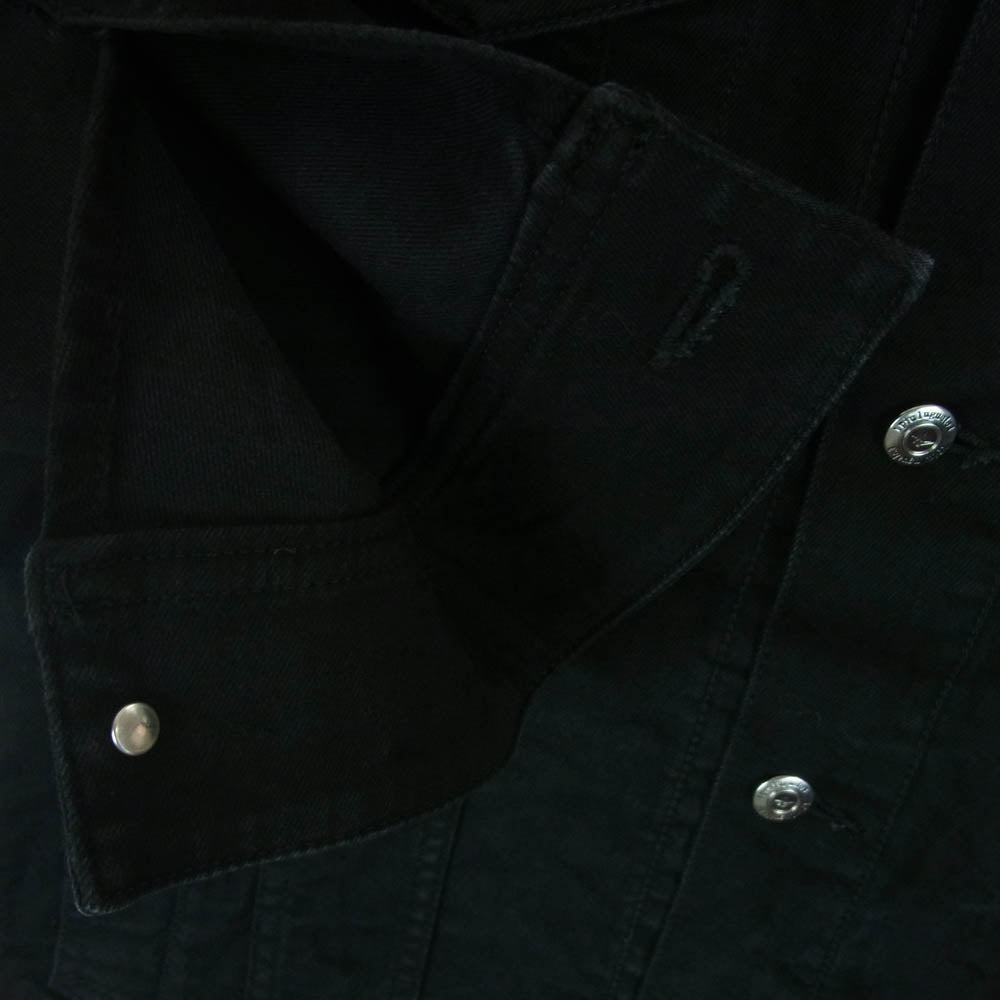 1piu1uguale3 ウノピュウノウグァーレトレ MRB464 CTU216 3RD BLACK ONE WASH ストレッチ トラッカー ブルゾン ブラック デニム ジャケット ブラック系 4【中古】