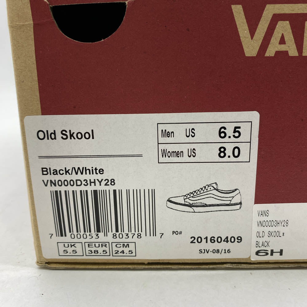 VANS バンズ Old Skool Black White オールド スクール ブラック ホワイト ブラック系 24.5cm【中古】