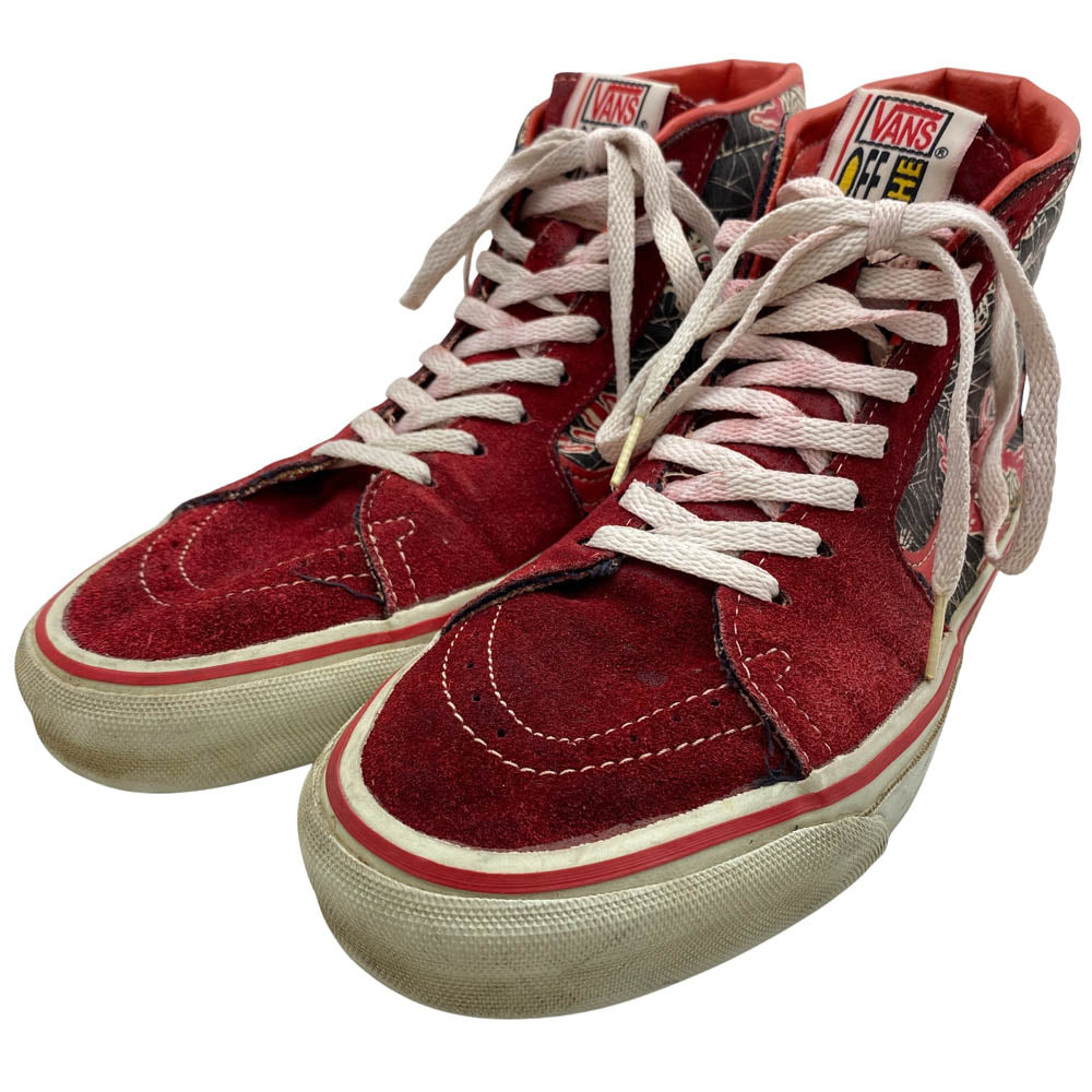 VANS バンズ USA製 90s SK8-HI スカルスパイダー スケートハイ スニーカー マルチカラー系【中古】