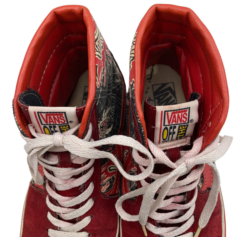 VANS バンズ USA製 90s SK8-HI スカルスパイダー スケートハイ スニーカー マルチカラー系【中古】