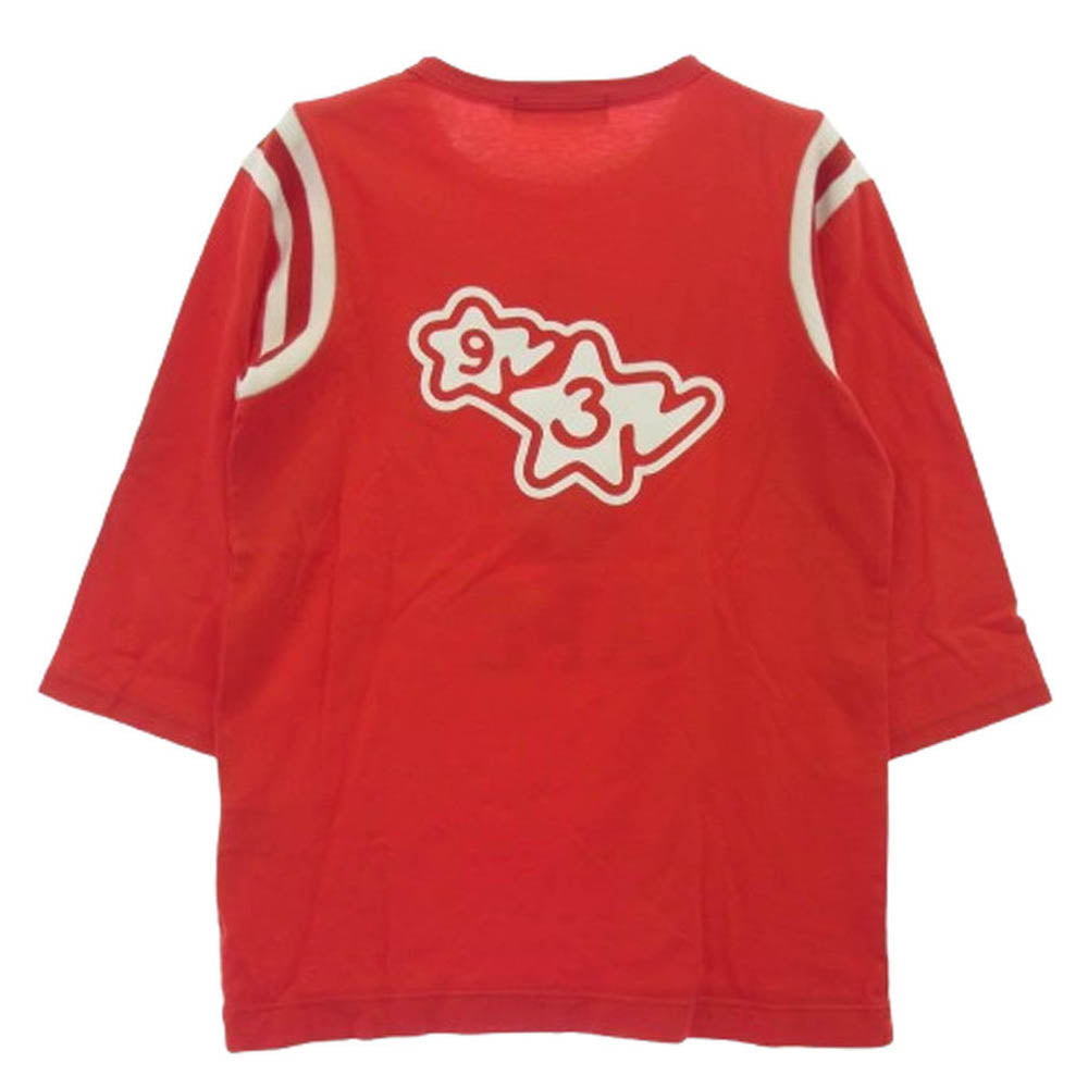 A BATHING APE アベイシングエイプ プリント Tシャツ レッド系 XS【中古】