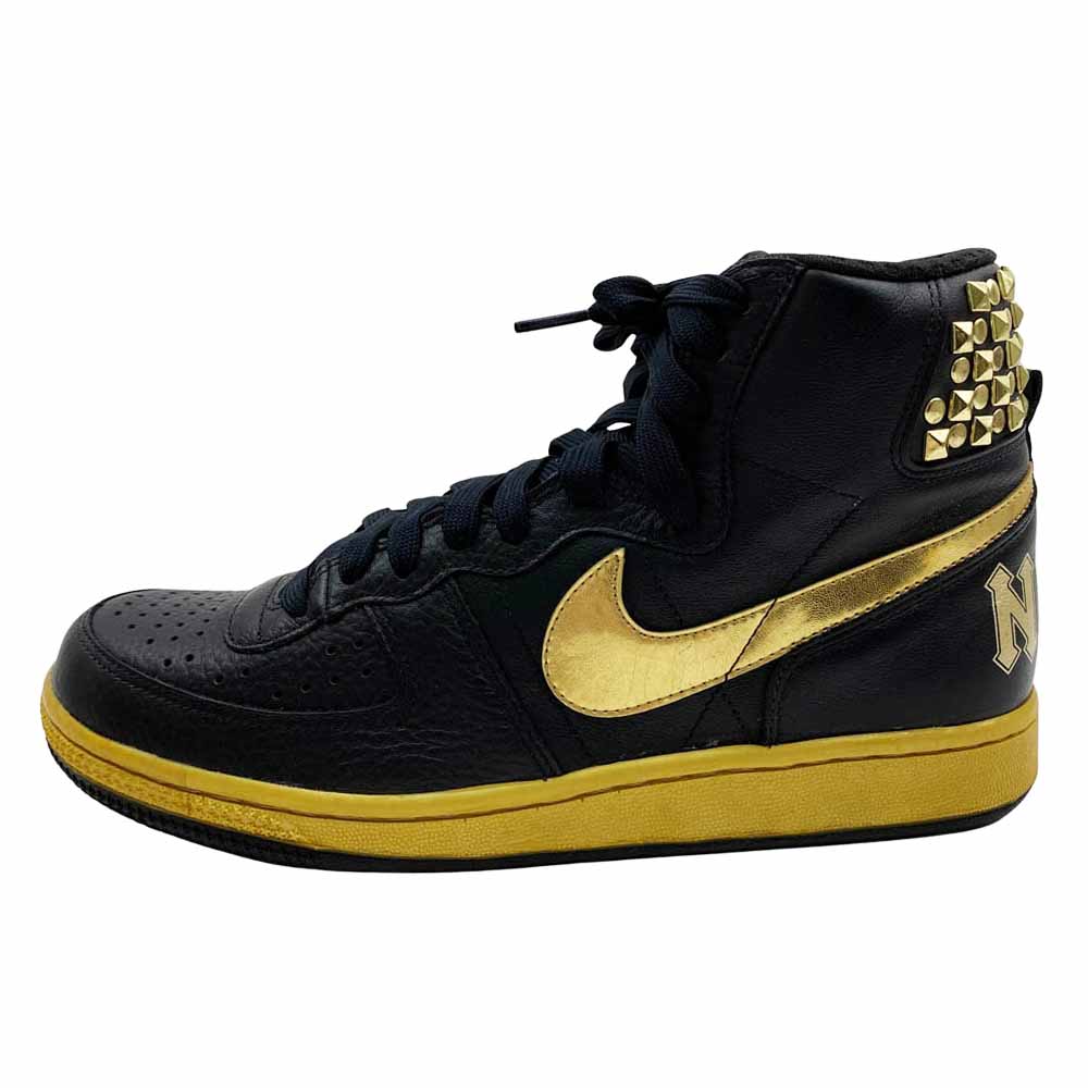 NIKE ナイキ 325319-071 2008年製 TERMINATOR HIGH SUPREME ターミネーター ハイ サプリーム ロックンロール スタッズ ハイカット スニーカー ブラック系 25cm【中古】