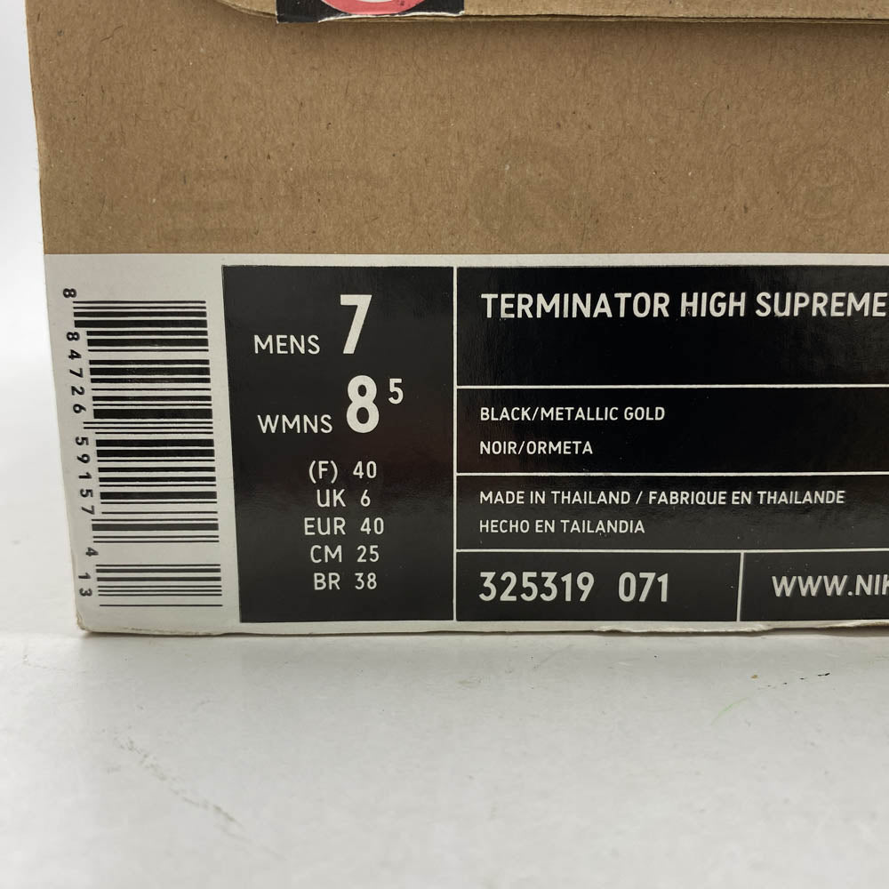 NIKE ナイキ 325319-071 2008年製 TERMINATOR HIGH SUPREME ターミネーター ハイ サプリーム ロックンロール スタッズ ハイカット スニーカー ブラック系 25cm【中古】