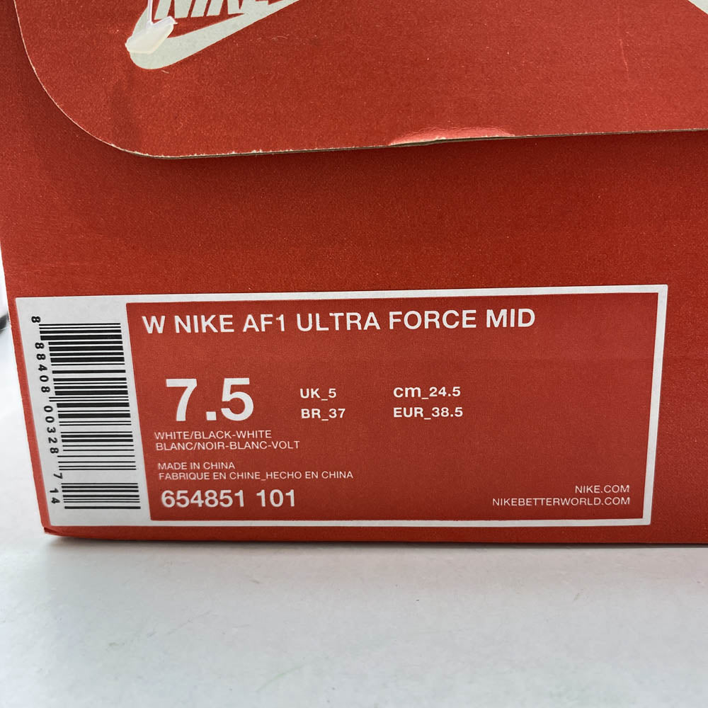 NIKE ナイキ 654851-101 AIR FORCE 1 AF1 ULTRA FORCE MID エアフォース1 ウルトラフォース ハイカット スニーカー ホワイト系 24.5cm【中古】