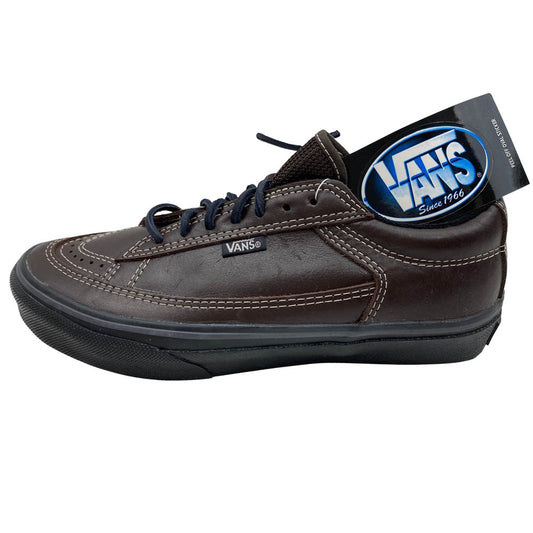 VANS バンズ V102L RB ローカット レザー スニーカー ブラウン系 US7.0【美品】【中古】