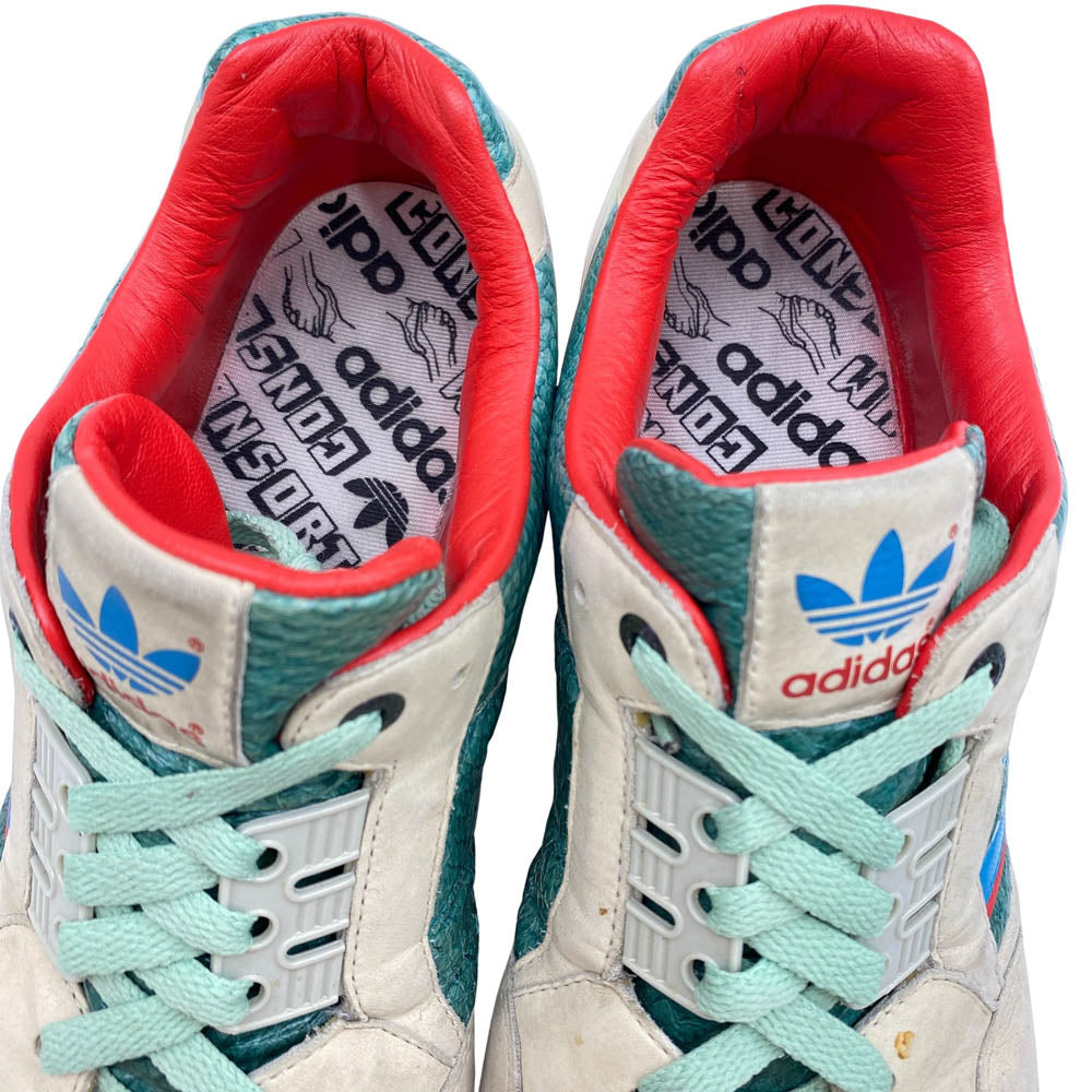 adidas アディダス 675001 2008 CONSORTIUM ZX 9000 サーモン ローカット スニーカー グリーン系 29.5cm【中古】
