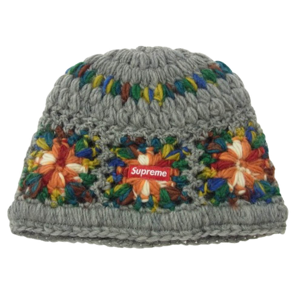 Supreme シュプリーム 25SS Crochet Beanie かぎ針編み クロシェ ビーニー ニット帽 グレー系【美品】【中古】