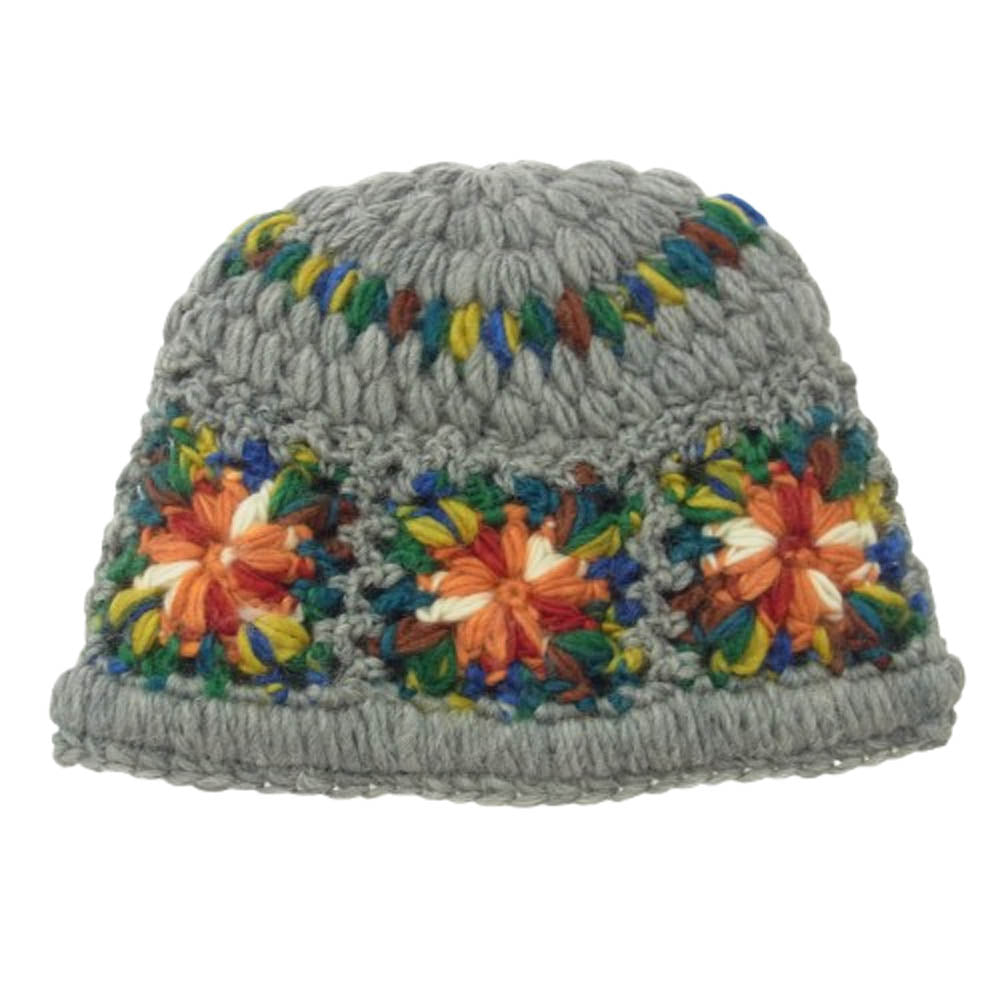 Supreme シュプリーム 25SS Crochet Beanie かぎ針編み クロシェ ビーニー ニット帽 グレー系【美品】【中古】