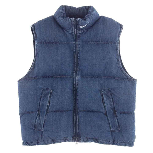Supreme シュプリーム 24SS FQ0323-010 NIKE Denim Puffer Vest ナイキ デニム パファー ベスト インディゴブルー系 M【極上美品】【中古】