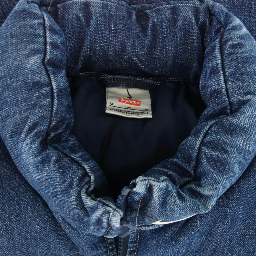 Supreme シュプリーム 24SS FQ0323-010 NIKE Denim Puffer Vest ナイキ デニム パファー ベスト インディゴブルー系 M【極上美品】【中古】