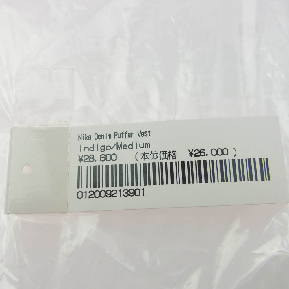Supreme シュプリーム 24SS FQ0323-010 NIKE Denim Puffer Vest ナイキ デニム パファー ベスト インディゴブルー系 M【極上美品】【中古】