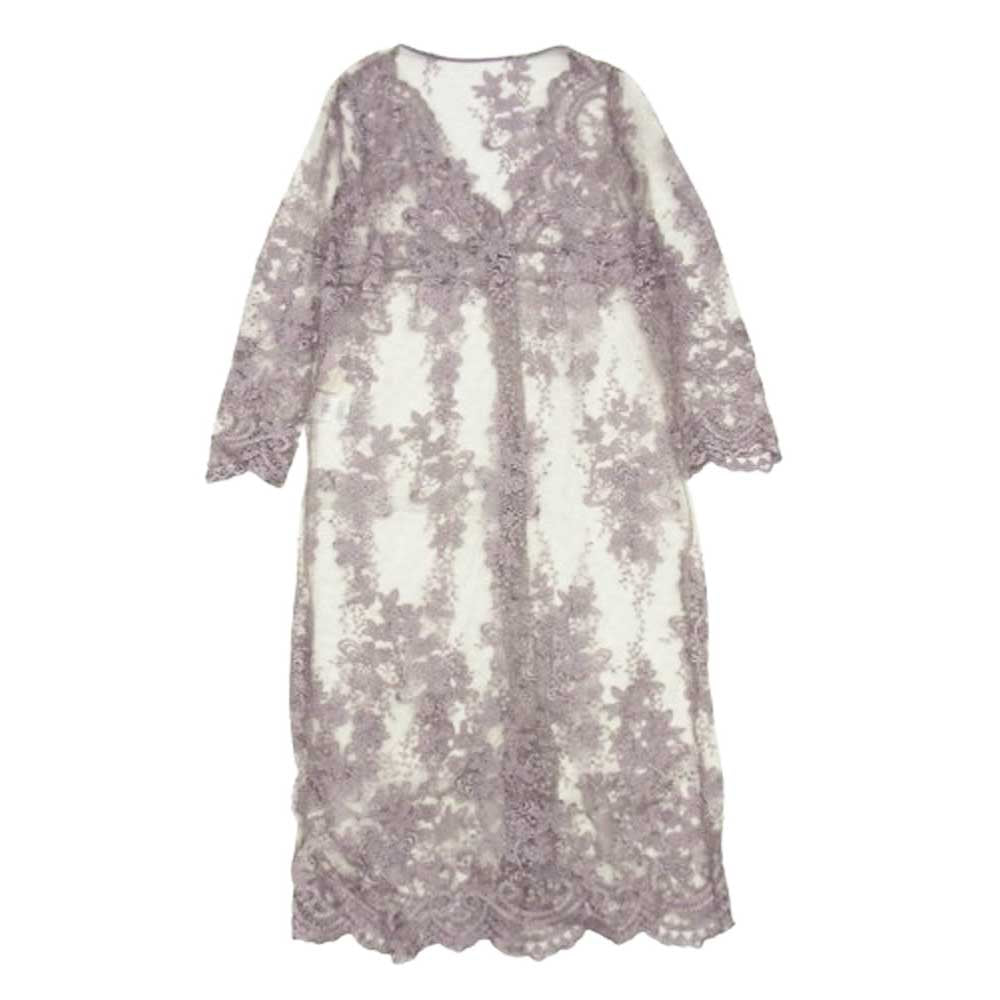 アメリ LACE GOWN DRESS レースガウンドレス ワンピース パープル系【中古】