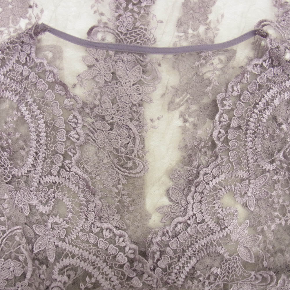 アメリ LACE GOWN DRESS レースガウンドレス ワンピース パープル系【中古】