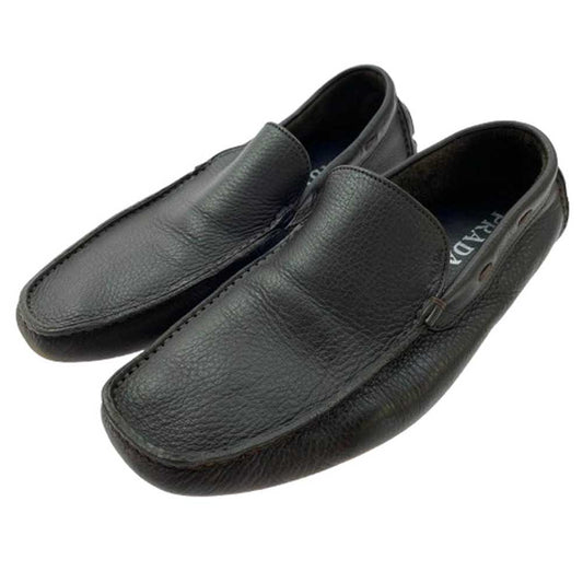 PRADA プラダ 2D0165 ダークブラウン スリッポン ドライビング シューズ ブラウン系 6.5【中古】