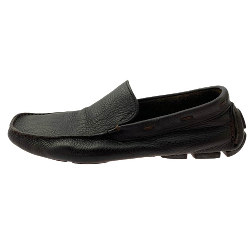 PRADA プラダ 2D0165 ダークブラウン スリッポン ドライビング シューズ ブラウン系 6.5【中古】
