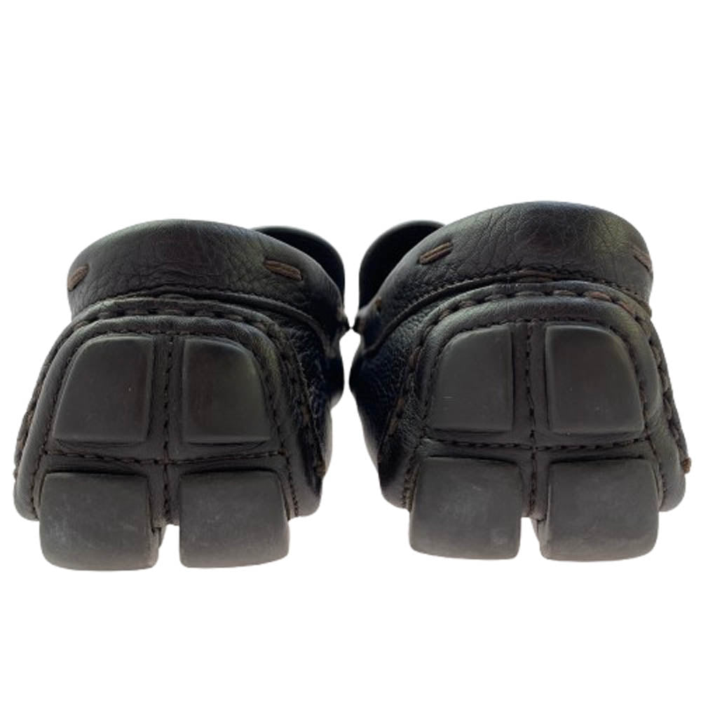 PRADA プラダ 2D0165 ダークブラウン スリッポン ドライビング シューズ ブラウン系 6.5【中古】