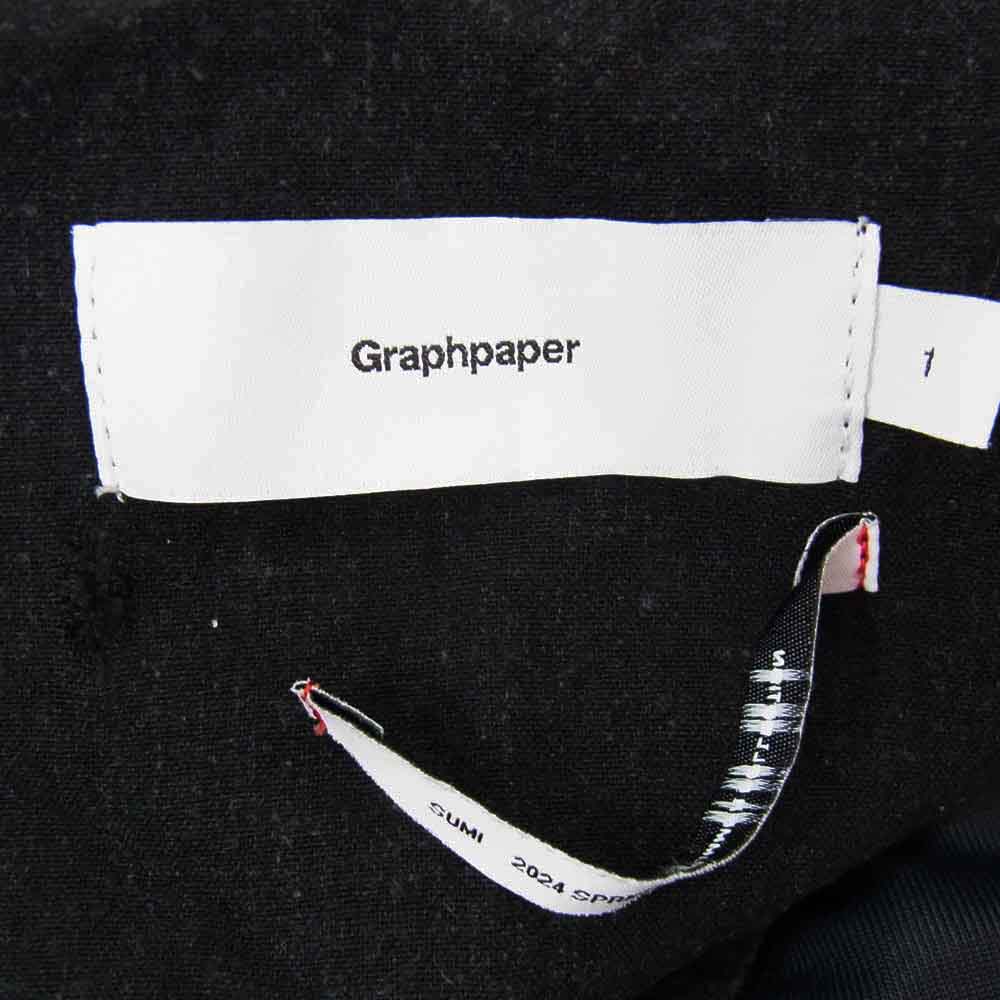 GRAPHPAPER グラフペーパー 24SS GM241-40237 Linen Cupro Track Pants リネンキュプラ トラックパンツ ブラック系 1【中古】