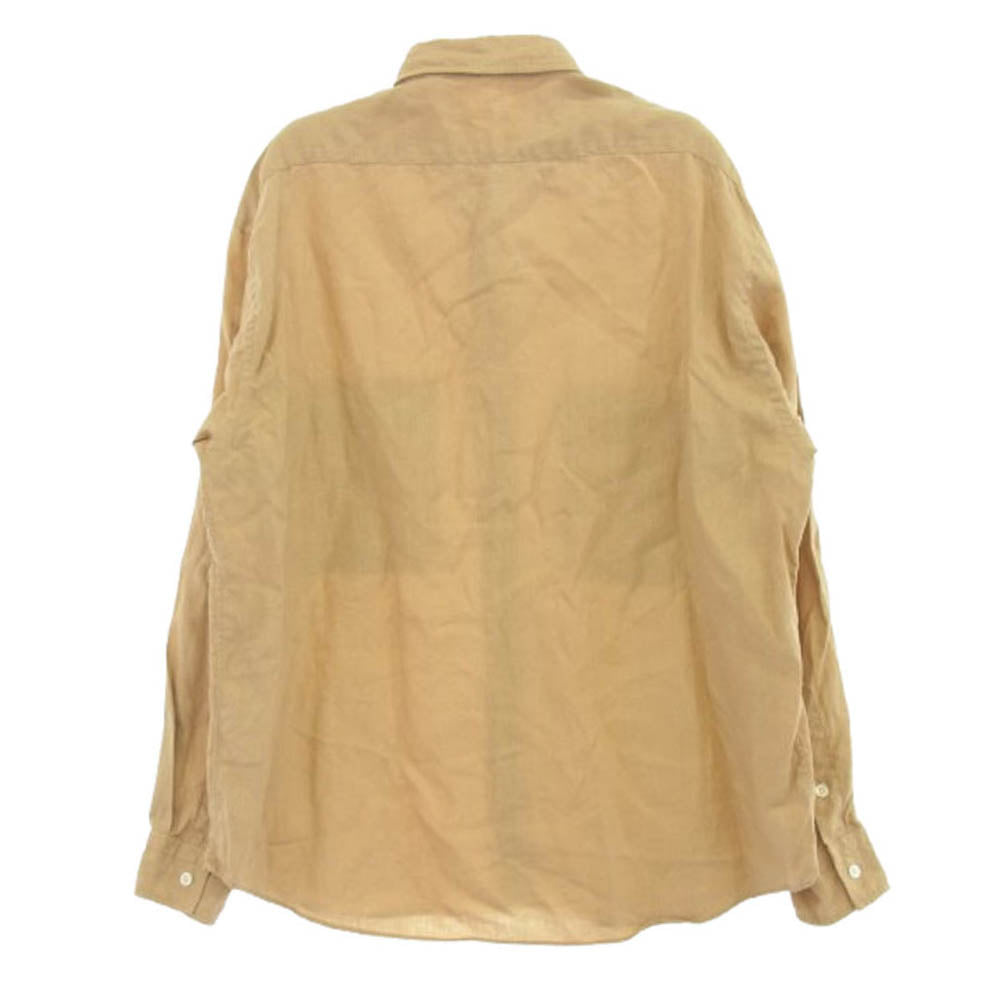 PORTER CLASSIC ポータークラシック ROLL UP SHIRT ロールアップ リネン 長袖 シャツ ブラウン系 M【中古】