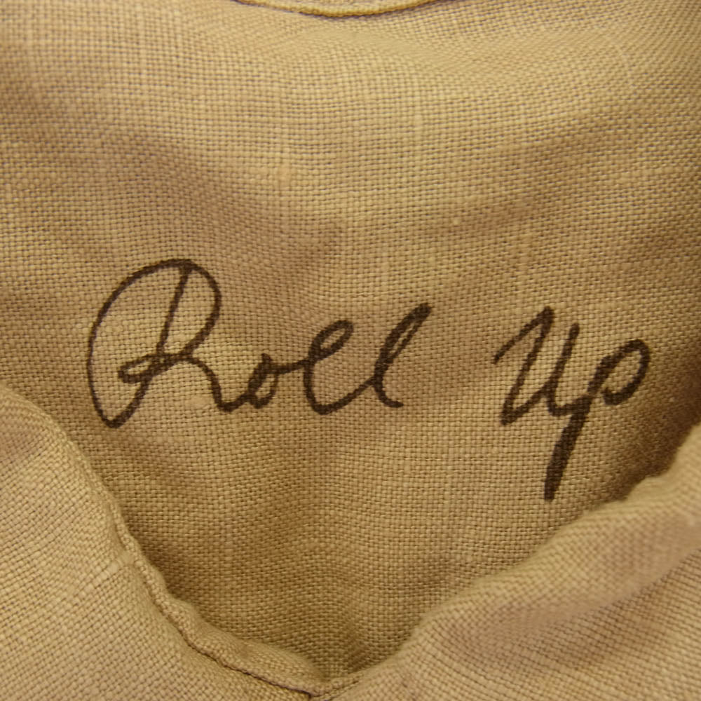 PORTER CLASSIC ポータークラシック ROLL UP SHIRT ロールアップ リネン 長袖 シャツ ブラウン系 M【中古】