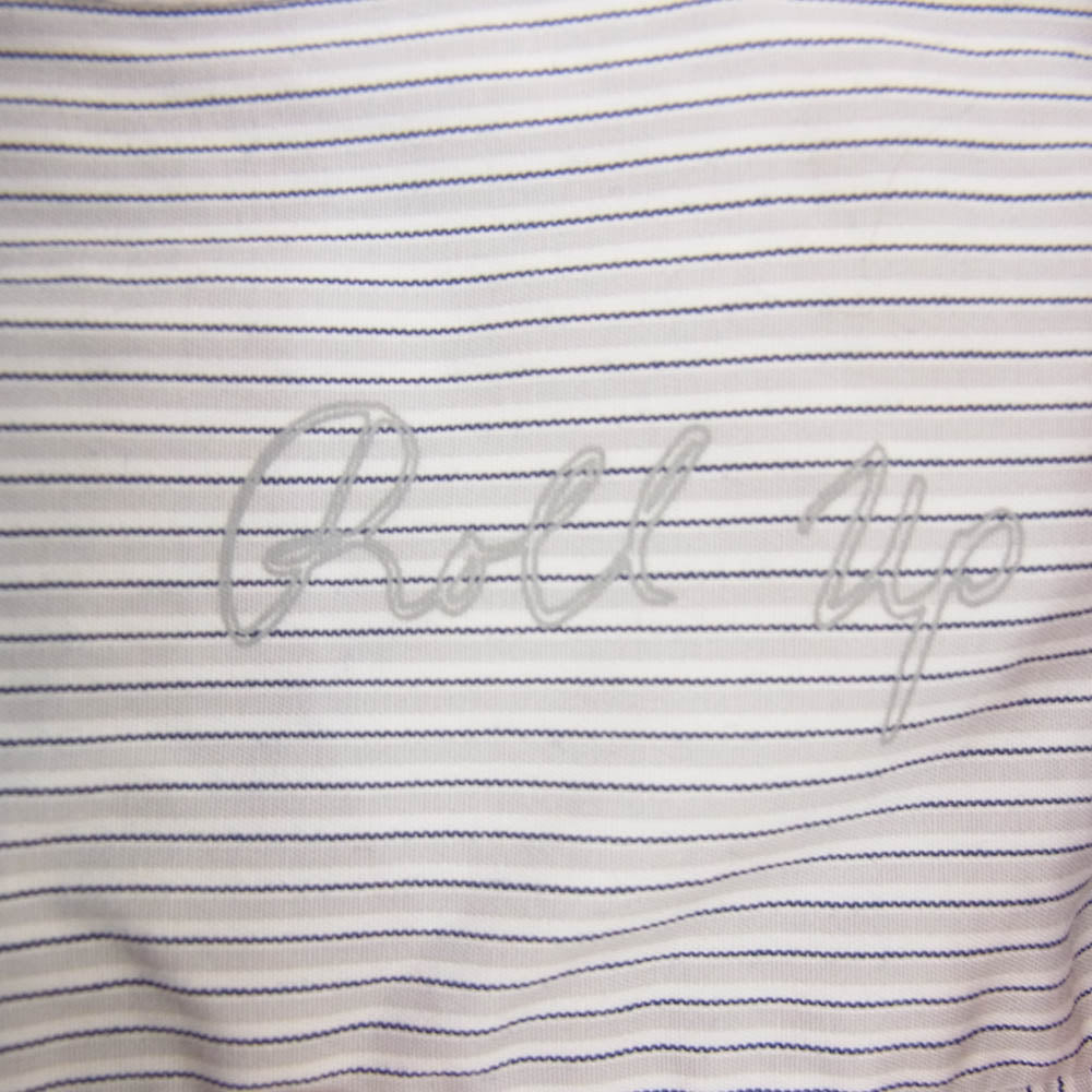 PORTER CLASSIC ポータークラシック ROLL UP STRIPE SHIRT ロールアップ ストライプ 長袖 シャツ ブルー系 L【中古】