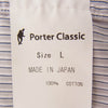 PORTER CLASSIC ポータークラシック ROLL UP STRIPE SHIRT ロールアップ ストライプ 長袖 シャツ ブルー系 L【中古】