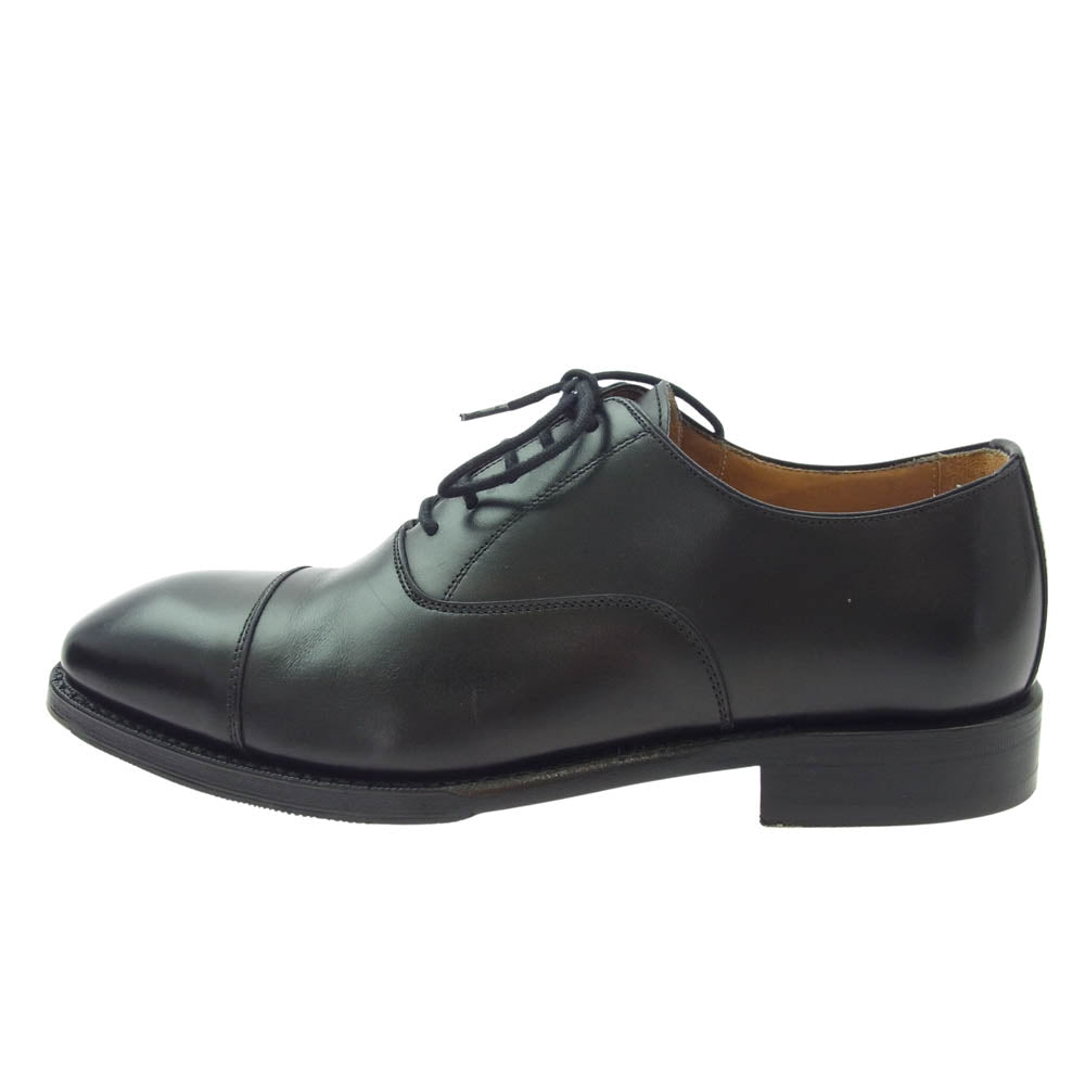 Berwick バーウィック 5217 ストレートチップ レザー レースアップ シューズ ブラック系 25.5cm【中古】