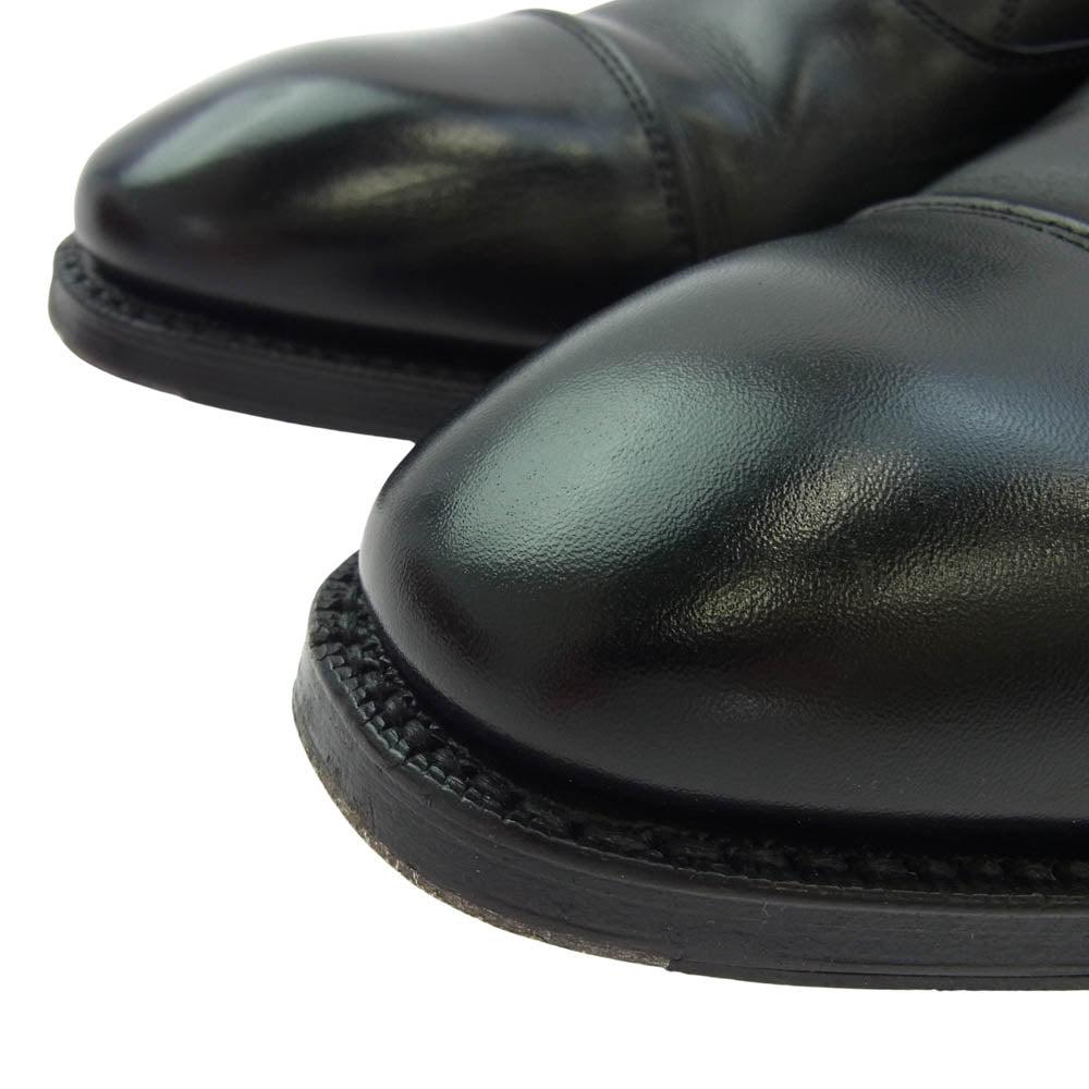 Berwick バーウィック 5217 ストレートチップ レザー レースアップ シューズ ブラック系 25.5cm【中古】