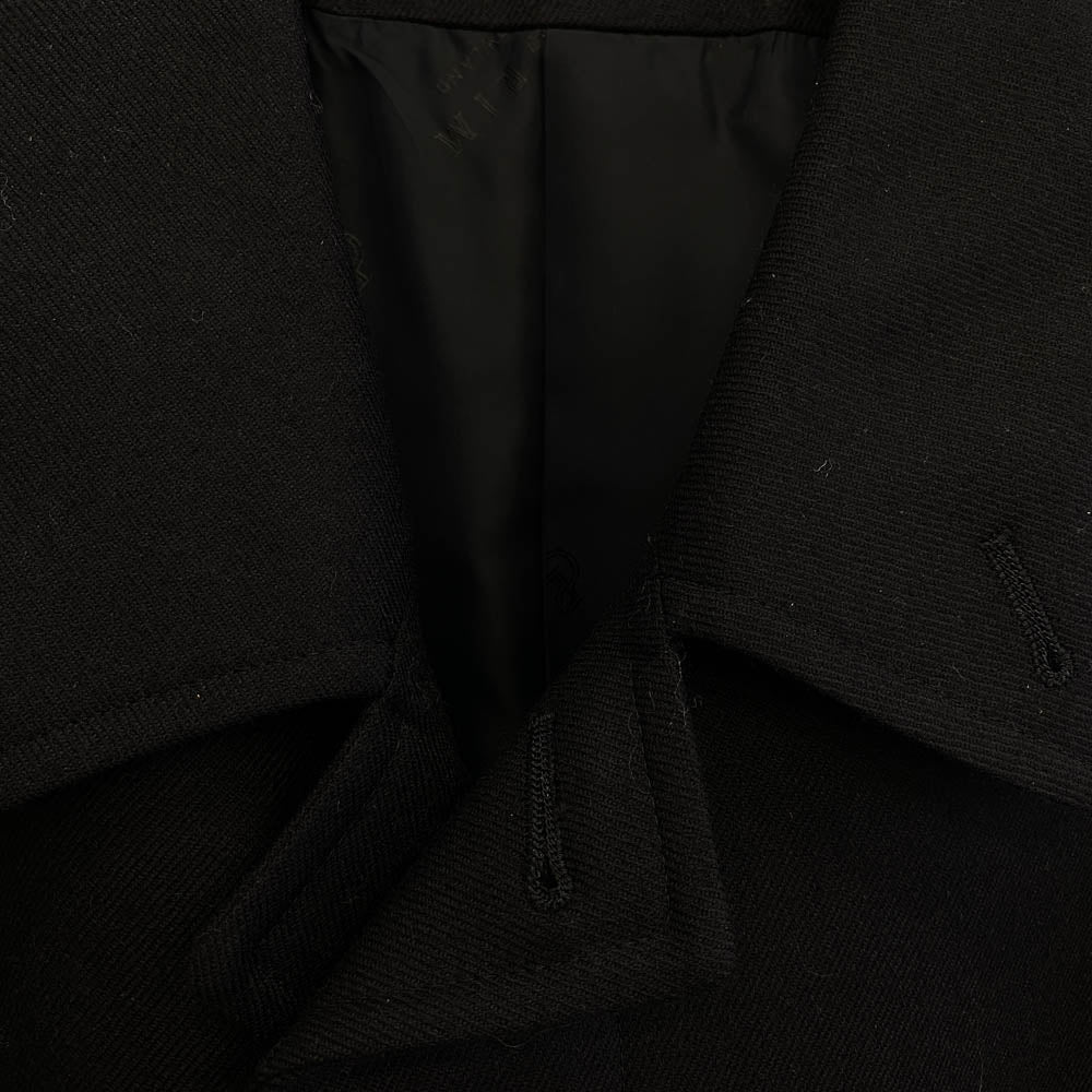 TOMORROWLAND トゥモローランド 61-09-35-09002-HN Dormeuil Sportex Vintage Twill ドーメル社製 ウール ステンカラーコート ブラック系 XS【新古品】【未使用】【中古】