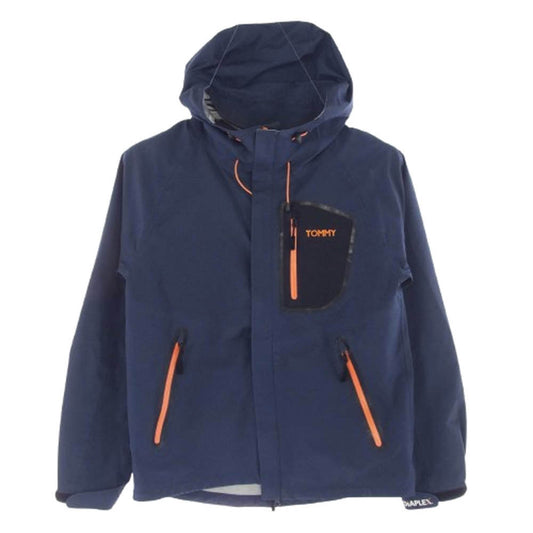 TOMMY トミー ロゴ刺繍 ナイロン マウンテン パーカー ダークネイビー系 M【中古】