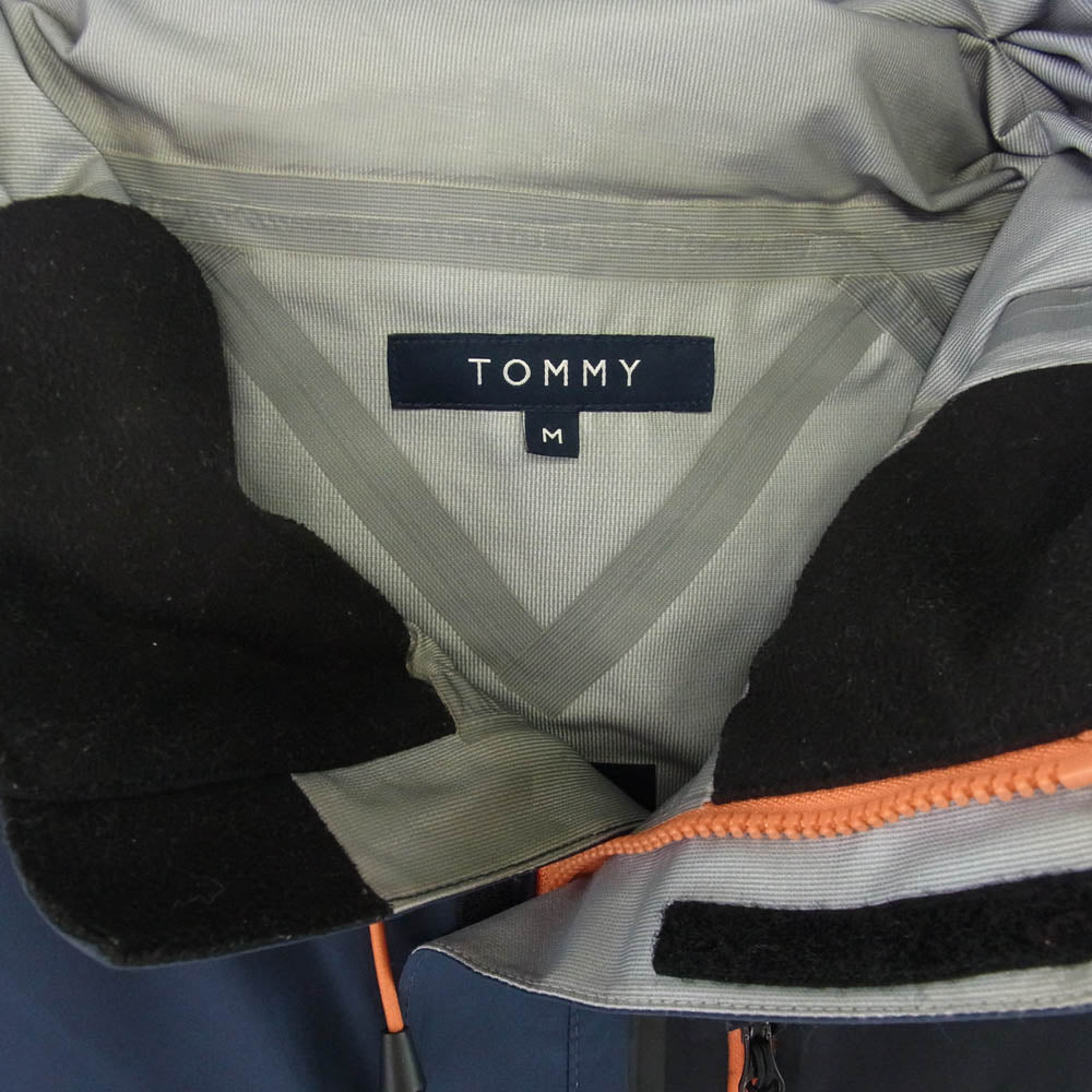 TOMMY トミー ロゴ刺繍 ナイロン マウンテン パーカー ダークネイビー系 M【中古】