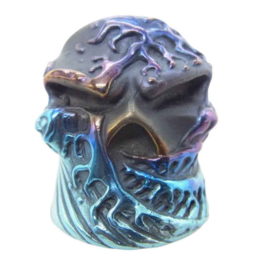 STARLIN GEAR スターリンギア ギャランティカード付属 チタン パンチャー ステルス カナガワウェーブ リング ブラック系 ブルー系 20号【美品】【中古】