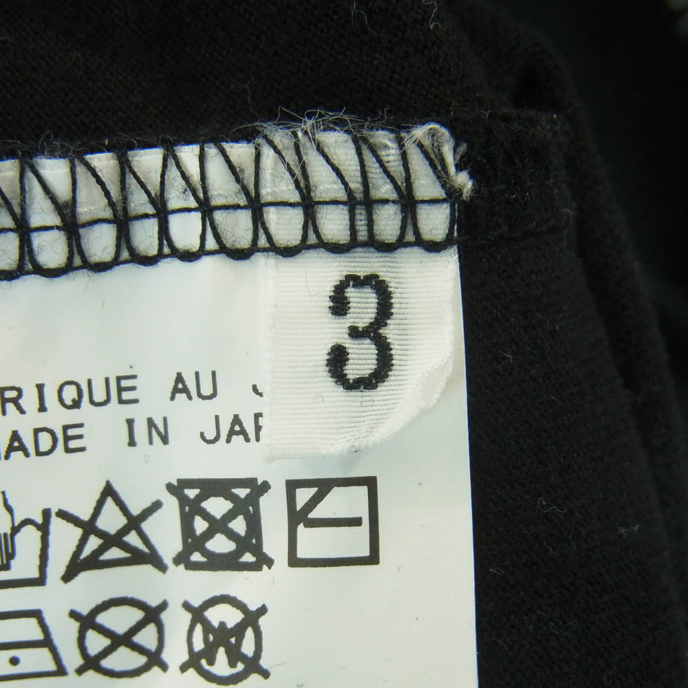 Yohji Yamamoto POUR HOMME ヨウジヤマモトプールオム HE-T45-992 胸ロゴプリント 半袖 Tシャツ カットソー ブラック系 3【中古】