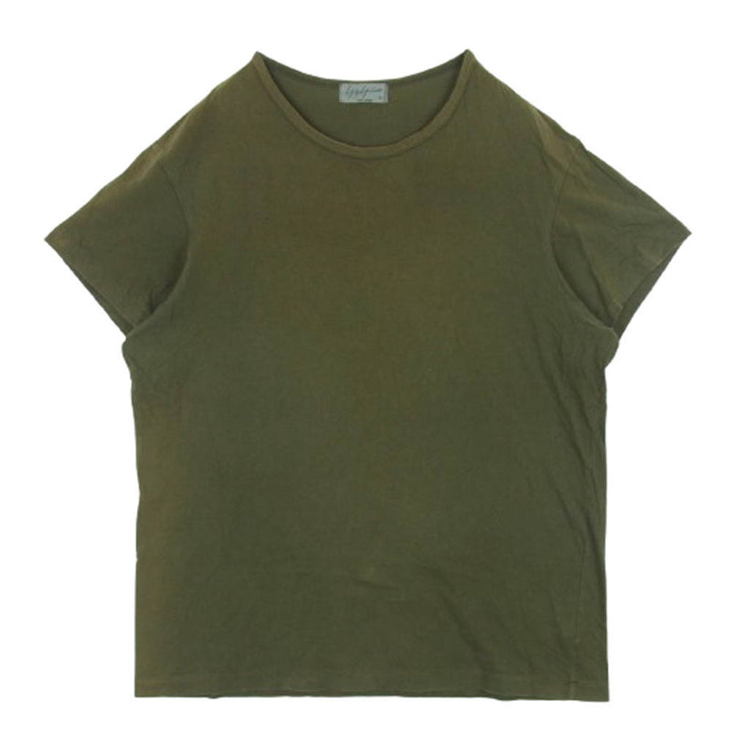 Yohji Yamamoto POUR HOMME ヨウジヤマモトプールオム HR-T02-070 クルーネック 半袖 Tシャツ カットソー グリーン系 3【中古】