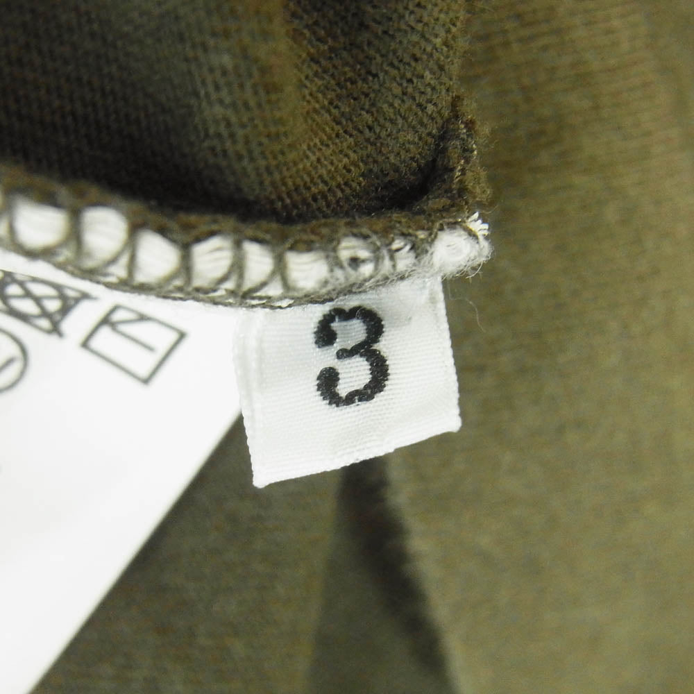 Yohji Yamamoto POUR HOMME ヨウジヤマモトプールオム HR-T02-070 クルーネック 半袖 Tシャツ カットソー グリーン系 3【中古】