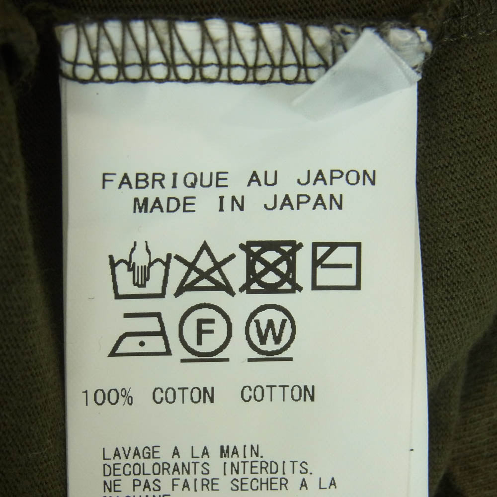 Yohji Yamamoto POUR HOMME ヨウジヤマモトプールオム HR-T02-070 クルーネック 半袖 Tシャツ カットソー グリーン系 3【中古】