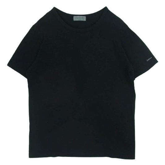 Yohji Yamamoto POUR HOMME ヨウジヤマモトプールオム HE-T45-992 袖ロゴプリント 半袖 Tシャツ カットソー ブラック系 3【中古】