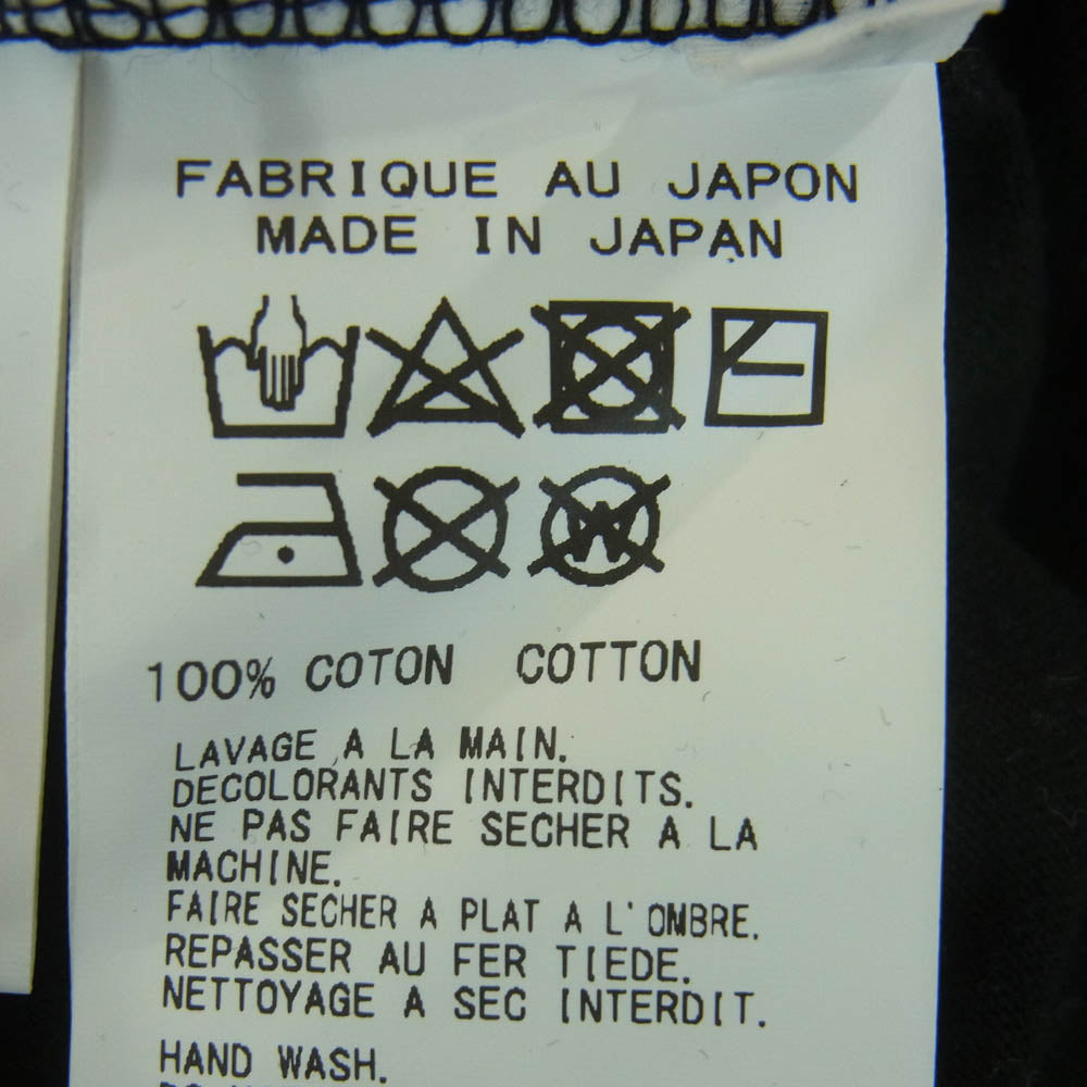 Yohji Yamamoto POUR HOMME ヨウジヤマモトプールオム HE-T45-992 袖ロゴプリント 半袖 Tシャツ カットソー ブラック系 3【中古】