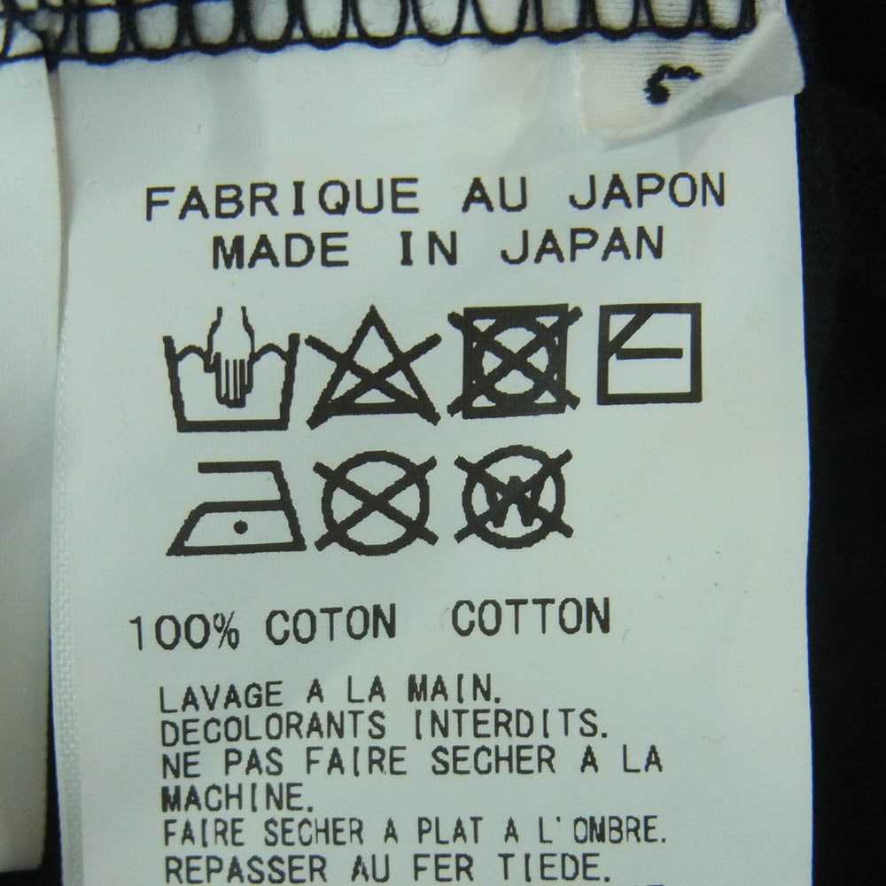 Yohji Yamamoto POUR HOMME ヨウジヤマモトプールオム HE-T45-992 裾ロゴプリント 半袖 Tシャツ カットソー ブラック系 3【中古】