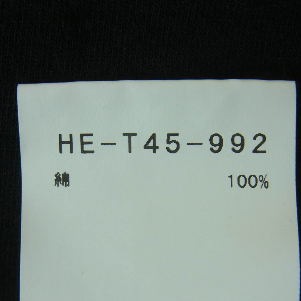 Yohji Yamamoto POUR HOMME ヨウジヤマモトプールオム HE-T45-992 裾ロゴプリント 半袖 Tシャツ カットソー ブラック系 3【中古】