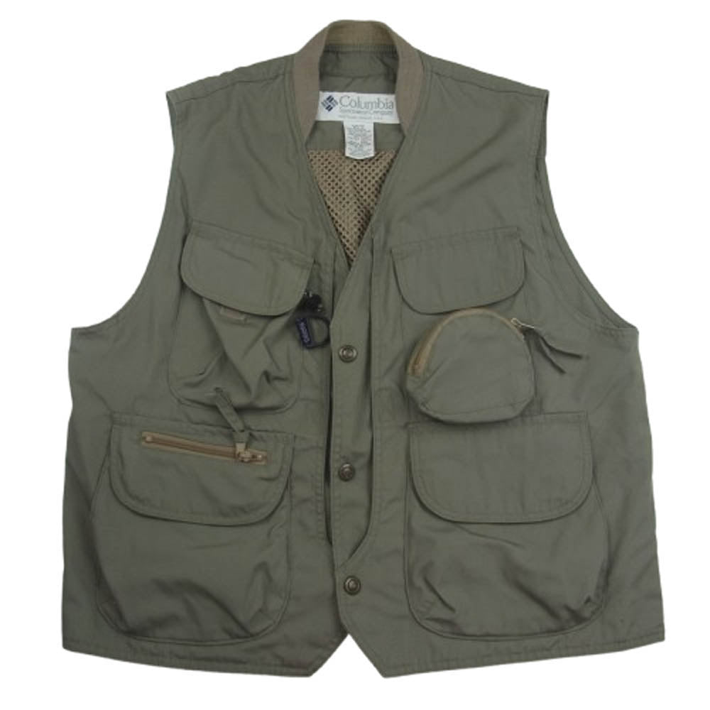 Columbia コロンビア C-TK5000 フライベスト フィッシングベスト カーキ系 XL【中古】