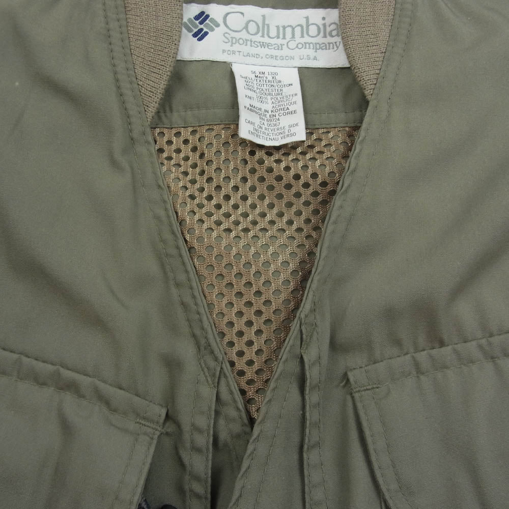 Columbia コロンビア C-TK5000 フライベスト フィッシングベスト カーキ系 XL【中古】