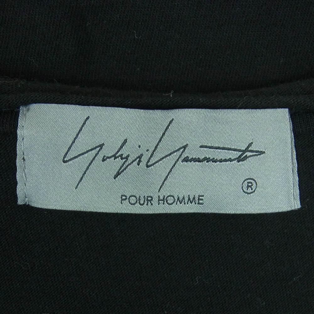 Yohji Yamamoto POUR HOMME ヨウジヤマモトプールオム HZ-T14-075 コットン オーバーサイズ タンクトップ カットソー トップス ブラック系 3【中古】