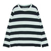 Y's Yohji Yamamoto ワイズ ヨウジヤマモト 23AW MJ-T80-089 Ys for men ワイズフォーメン 23AW LONG SLEEVE T-SHIRT WITH STRIPES ボーダー 長袖 Tシャツ カットソー ブラック系 ホワイト系 3【中古】