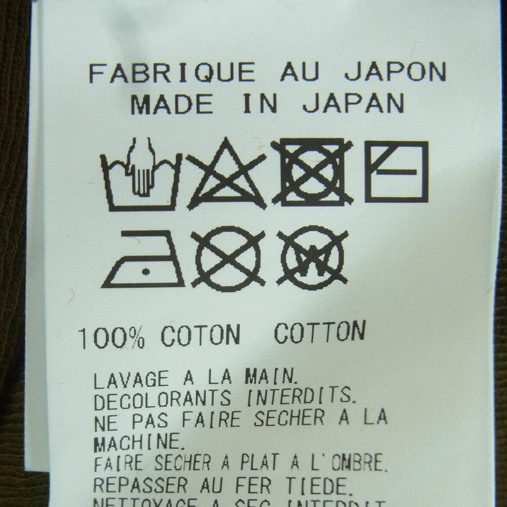 Yohji Yamamoto POUR HOMME ヨウジヤマモトプールオム HS-T36-085 HIGH TWISTED RIB FRONT SWITCH SHORT SLEEVE T ハイツイスト リブ フロント スイッチ 半袖 Tシャツ カットソー グリーン系 3【中古】