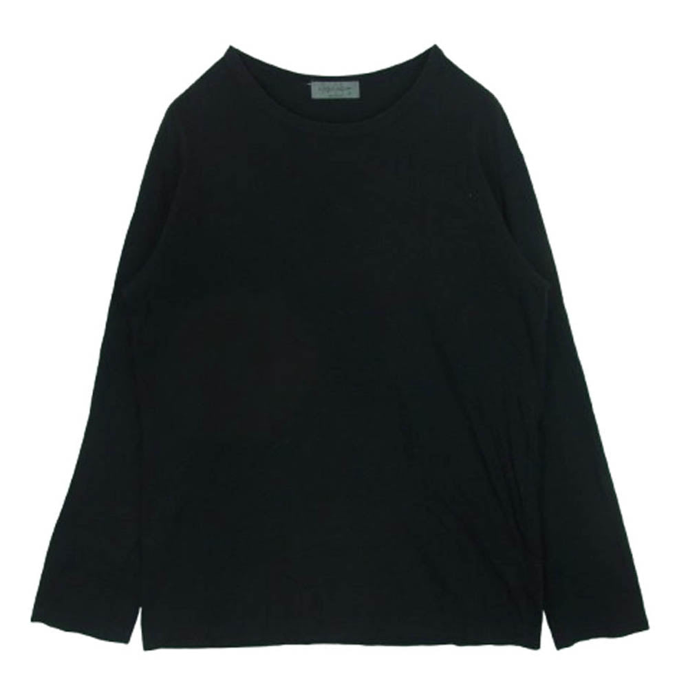 Yohji Yamamoto POUR HOMME ヨウジヤマモトプールオム HX-T03-070 カルティマ天竺 新丸首 長袖 Tシャツ カットソー ブラック系 3【中古】