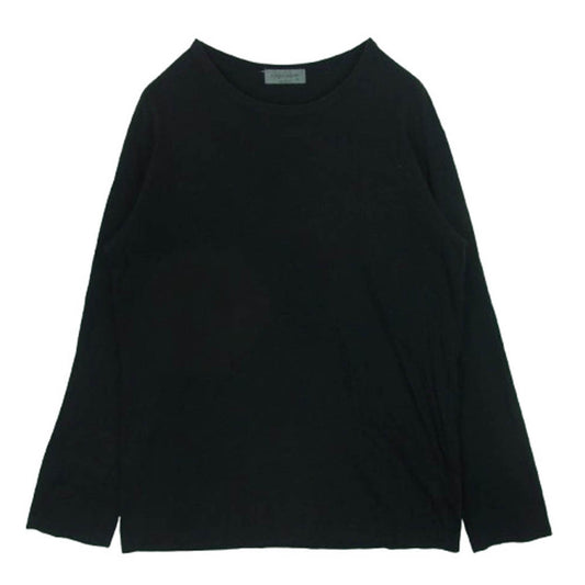 Yohji Yamamoto POUR HOMME ヨウジヤマモトプールオム HX-T03-070 カルティマ天竺 新丸首 長袖 Tシャツ カットソー ブラック系 3【中古】